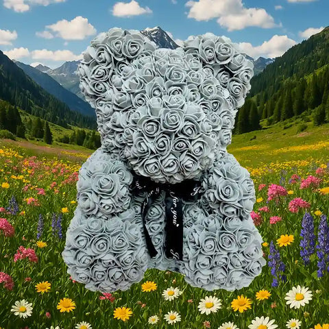 Ours en Fleur Gris